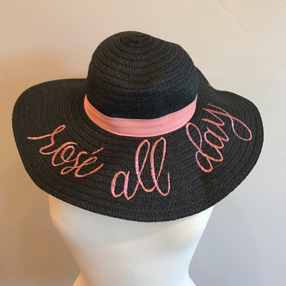 NYC UNDERGROUND Rosé All Day Floppy Straw Hat